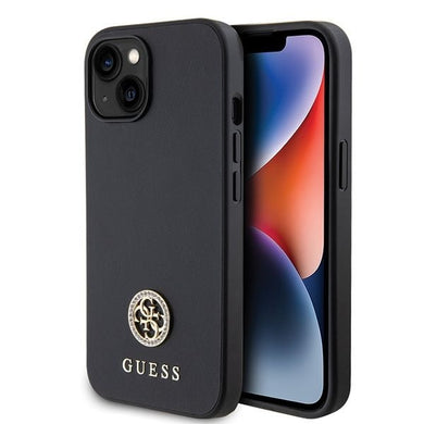 Оригинален гръб GUESS за IPHONE 13 / 14 / 15 GUHCP15SPS4DGPK (Strass Metal Logo) черен