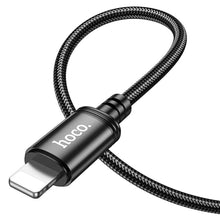 Заредете изображение във визуализатора на галерията – HOCO кабел USB A към Lightning 2,4A X91 3 м черен
