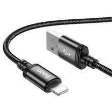 Заредете изображение във визуализатора на галерията – HOCO кабел USB A към Lightning 2,4A X91 3 м черен
