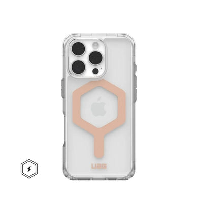 Оригинален гръб ( UAG ) Urban Armor Gear Plyo compatible with MagSafe for IPHONE 16 Pro ice / розов златист