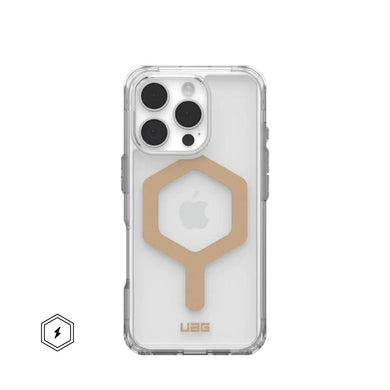 Оригинален гръб ( UAG ) Urban Armor Gear Plyo compatible with MagSafe for IPHONE 16 Pro ice / златист