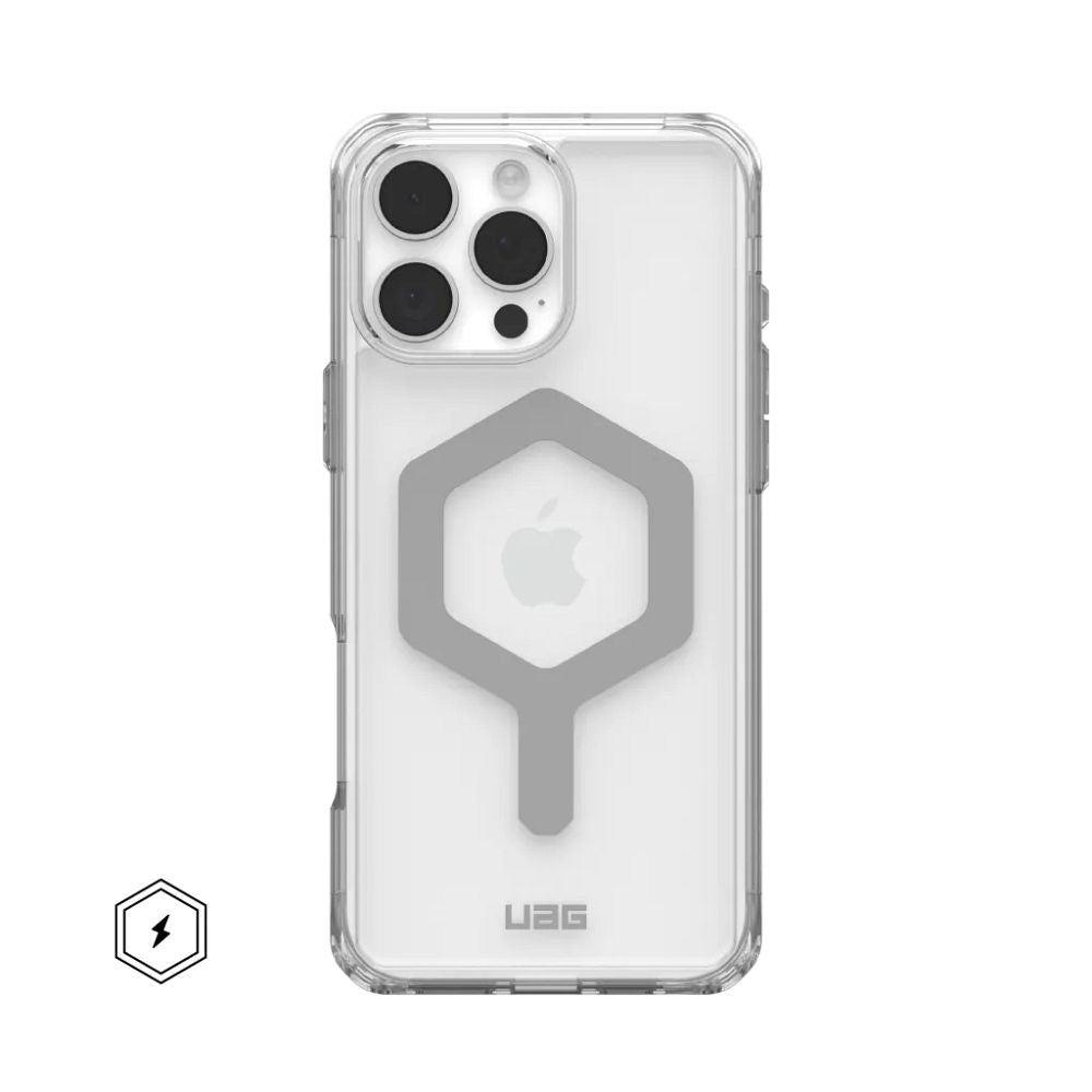 Оригинален гръб ( UAG ) Urban Armor Gear Plyo compatible with MagSafe for IPHONE 16 Pro Max ice / сребрист