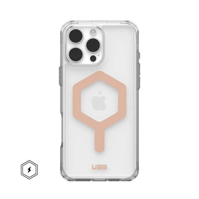 Оригинален гръб ( UAG ) Urban Armor Gear Plyo compatible with MagSafe for IPHONE 16 Pro Max ice / розов златист