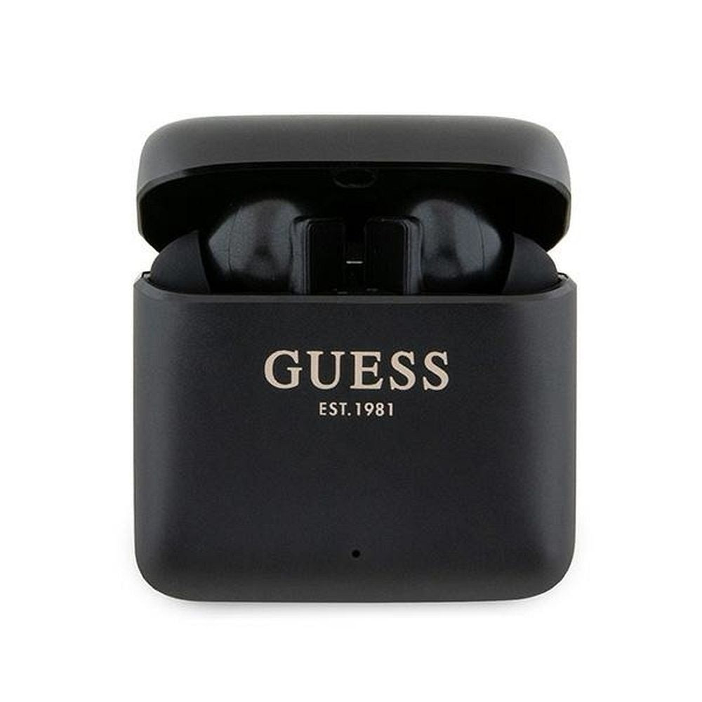 GUESS безжични слушалки bluetooth TWS + докинг станция GUTWSSU20ALEGK (Printed Logo) черно