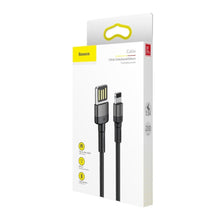 Заредете изображение във визуализатора на галерията – BASEUS кабел USB A към Lightning 2.4A Cafule CALKLF-BV3 1 м син златен
