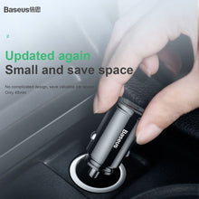Заредете изображение във визуализатора на галерията – BASEUS зарядно за кола USB A + Type C PD3.0 QC4.0 5A 30W CCALL-YS01 черно

