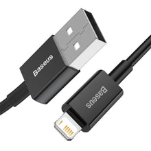 Заредете изображение във визуализатора на галерията – BASEUS кабел USB A към Lightning 2,4A Superior CALYS-A02 1 м бял
