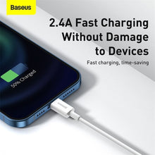 Заредете изображение във визуализатора на галерията – BASEUS кабел USB A към Lightning 2,4A Superior CALYS-C02 2 м бял
