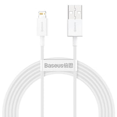 BASEUS кабел USB A към Lightning 2,4A Superior CALYS-B02 1,5 м бял