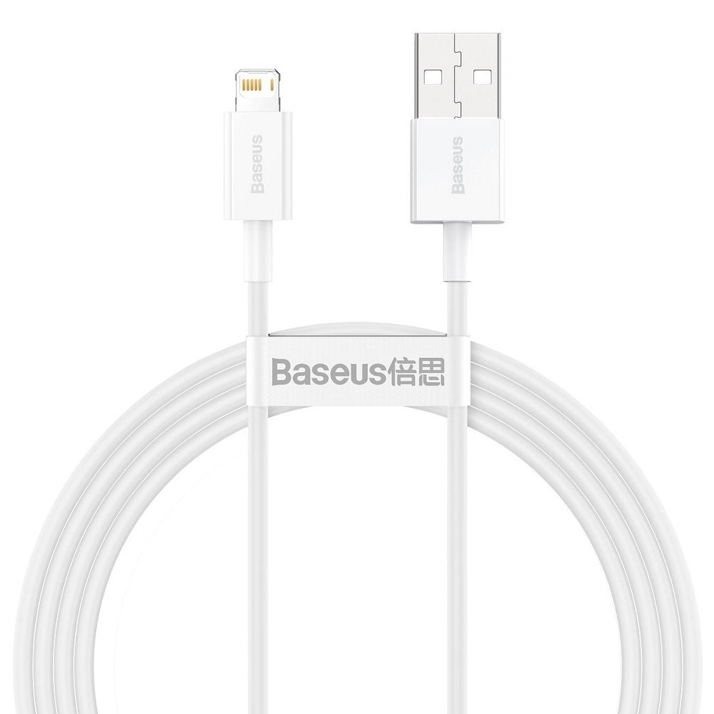 BASEUS кабел USB A към Lightning 2,4A Wisdom TZCALZJ-02 2 бр. 1,5 м бял