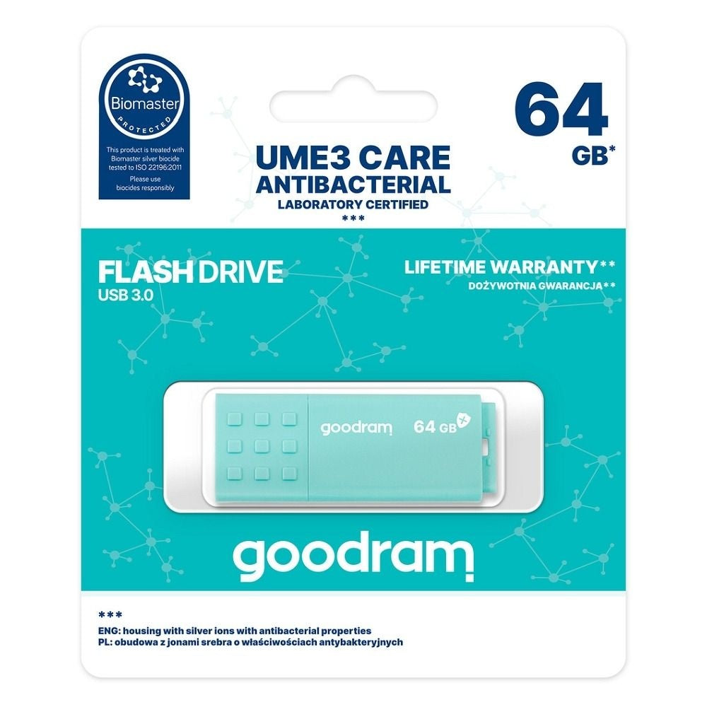 GOODRAM флашка UME3 64GB USB3.0 (Biomaster protected)