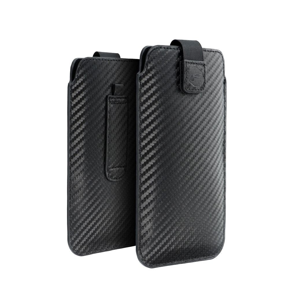 Универсален калъф POCKET Carbon - Size 18 - for IPHONE 15 / 15 Pro / 14 / 14 Pro / 13 / 13 PRO SAMSUNG S7 Edge / S23 / S24