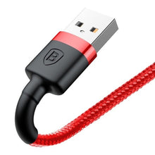 Заредете изображение във визуализатора на галерията – BASEUS кабел USB A към Lightning 2,4A Superior CALYS-C03 0,5m червен
