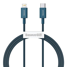 Заредете изображение във визуализатора на галерията – BASEUS кабел USB A към Lightning 2,4A Cafule Metal 1 м черен
