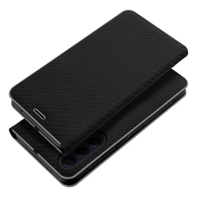 Калъф тип книга LUNA Carbon XIAOMI Redmi Note 12 4G черен