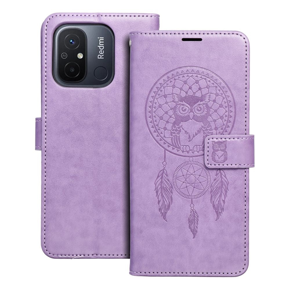 Калъф тип книга MEZZO за XIAOMI Redmi 12C dreamcatcher лилав