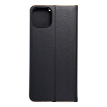 Заредете изображение във визуализатора на галерията – Калъф тип книга LUNA Gold IPHONE 15 Plus черен
