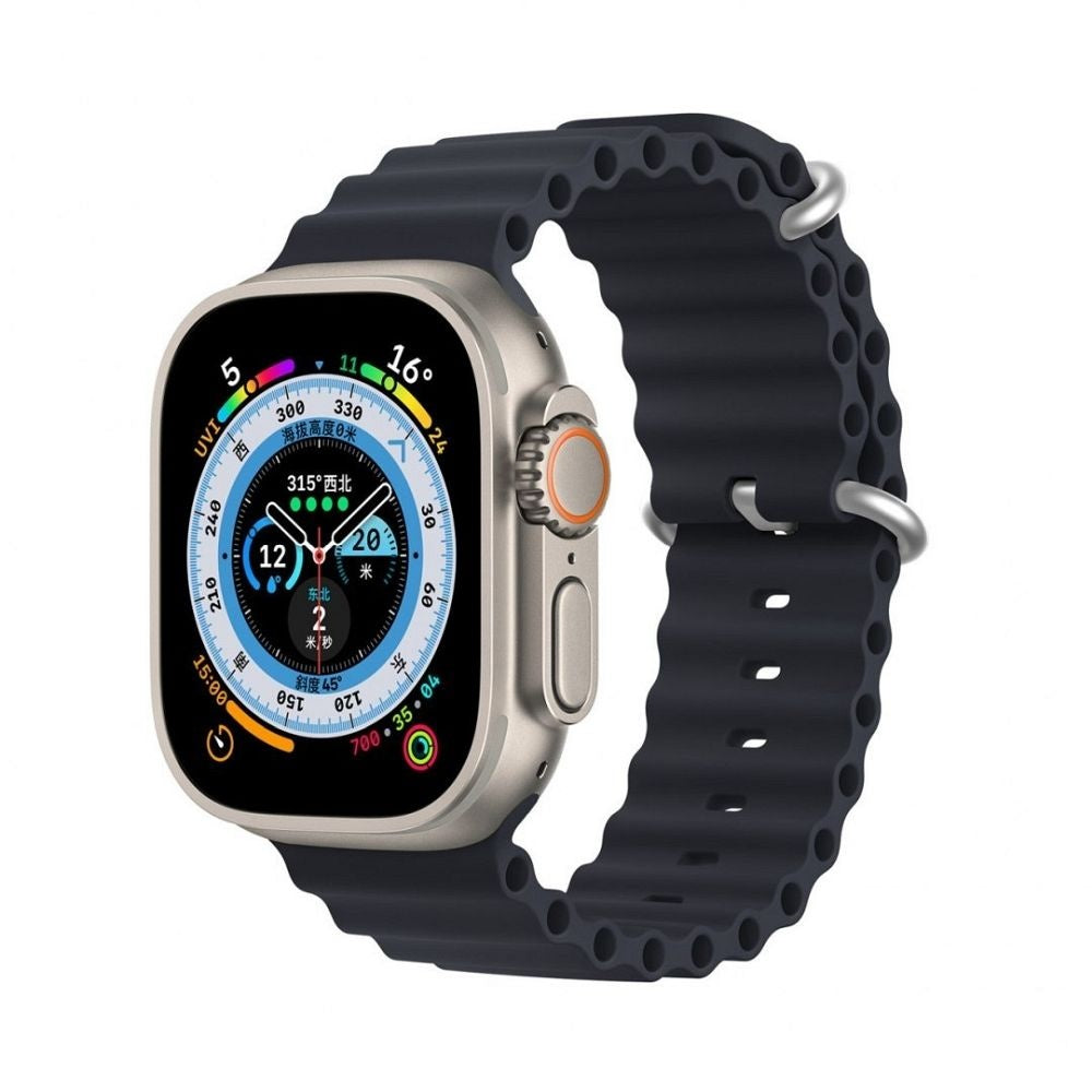 DUX DUCIS каишка OCEAN WAVE силиконова за Apple Watch 38 / 40 / 41 мм графит