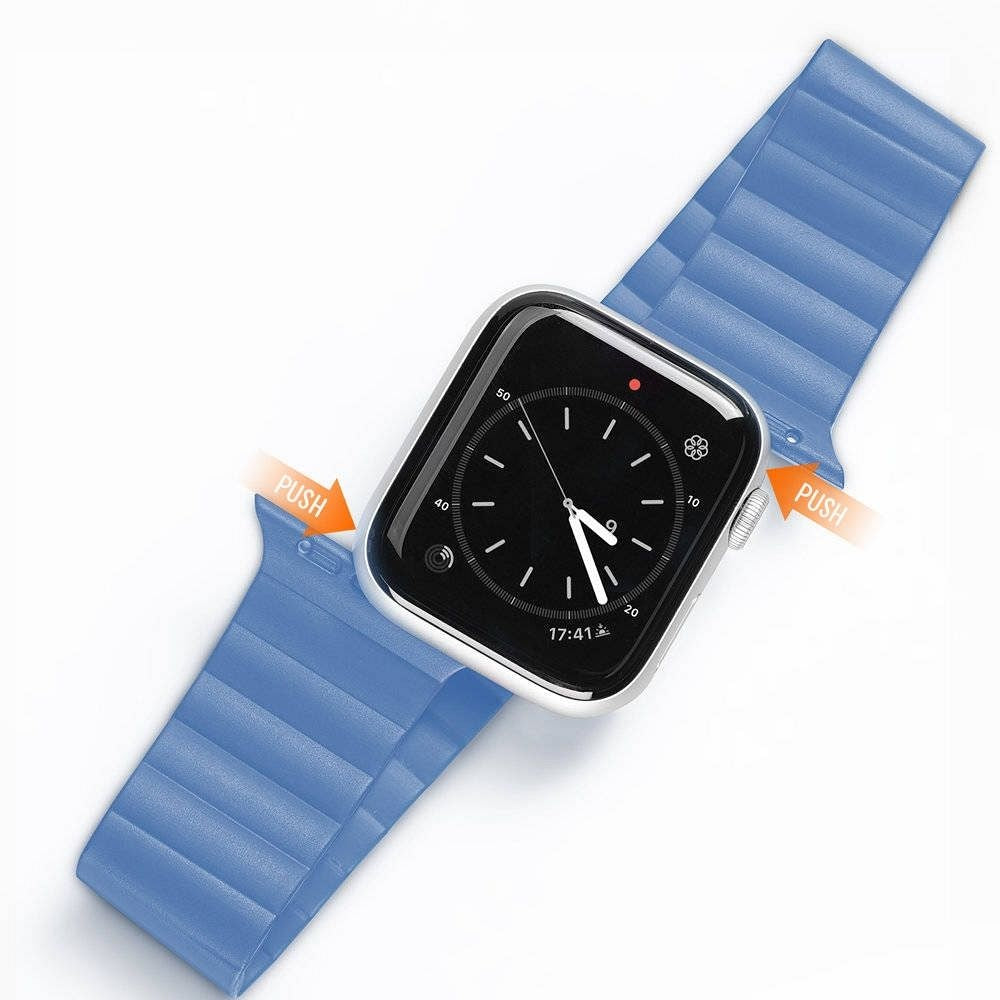 DUX DUCIS каишка CHAIN магнитна силиконова за Apple Watch 42 / 44 / 45 мм син