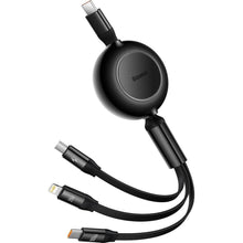 Заредете изображение във визуализатора на галерията – BASEUS кабел 3в1 Type C към Micro USB / Lightning / Type C PD QC4.0 3,5A 100W CAMJ010205 1,1 м лилав
