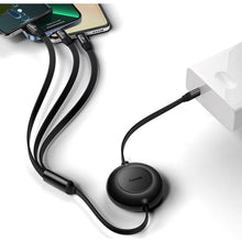 Заредете изображение във визуализатора на галерията – BASEUS кабел 3в1 Type C към Micro USB / Lightning / Type C PD QC4.0 3,5A 100W CAMJ010205 1,1 м лилав

