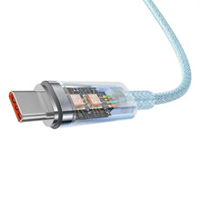 Заредете изображение във визуализатора на галерията – BASEUS кабел USB A към Type C PD 100W Explorer CATS010403 1 м син
