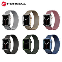 Заредете изображение във визуализатора на галерията – FORCELL F-DESIGN FA03 каишка за APPLE Watch 42 / 44 / 45 / 49 mm сребриста
