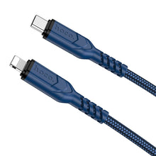 Заредете изображение във визуализатора на галерията – HOCO кабел Type C към Lightning PD 27W X37 1 м бял
