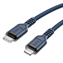 Заредете изображение във визуализатора на галерията – HOCO кабел Type C към Lightning PD 27W X37 1 м бял
