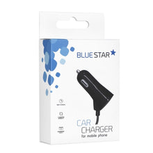 Заредете изображение във визуализатора на галерията – Зарядно за кола BLUE STAR 3A USB A с кабел Type C черно
