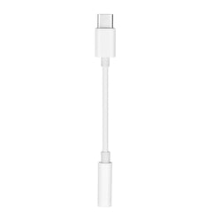 Адаптер AUX Type C (мъжки) към Jack 3,5 mm (женски) - бял