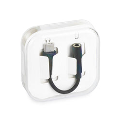 Адаптер AUX Type C (мъжки) към Jack 3,5 mm (женски) BOX [DAC] - черен