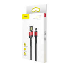 Заредете изображение във визуализатора на галерията – BASEUS кабел USB A към Lightning 2,4A Cafule CALKLF-GG1 1 м черен сив

