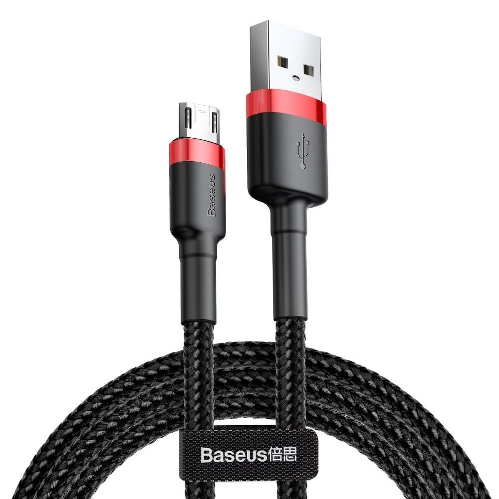 BASEUS кабел USB A към Micro USB 2,4A Cafule CAMKLF-B91 1 м черно червено