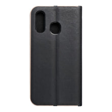 Заредете изображение във визуализатора на галерията – Калъф тип книга LUNA Gold SAMSUNG A40 черен
