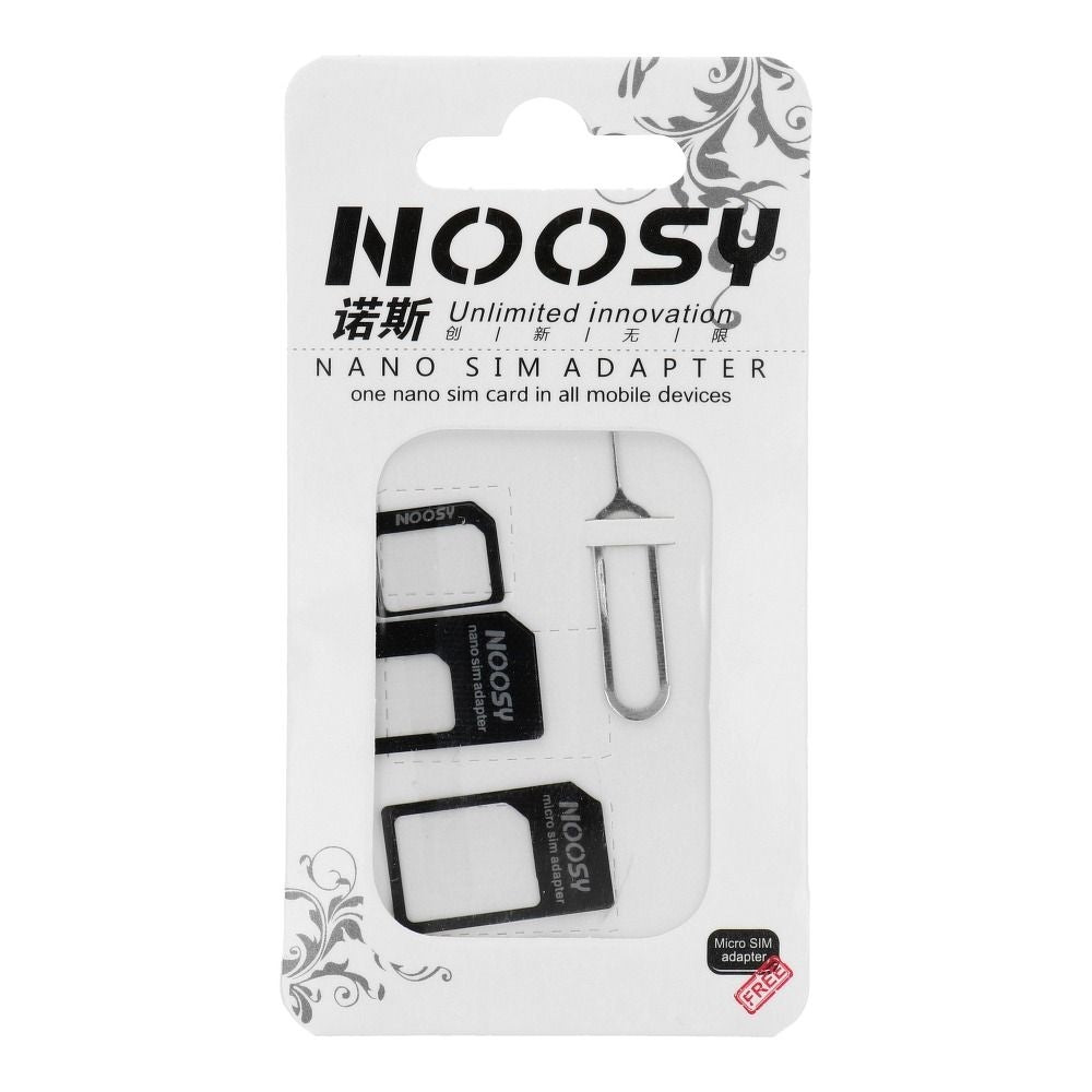 Адаптери Nano SIM/Micro, Micro Sim и Nano/Sim (NOOSY 3в1) черен