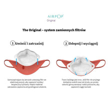 Заредете изображение във визуализатора на галерията – Маска за лице AirPOP Kids Mask NV (2 бр) синя
