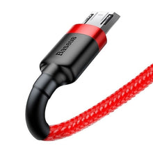 Заредете изображение във визуализатора на галерията – BASEUS кабел USB A към Micro USB 1,5A Cafule CAMKLF-C09 2 м червен
