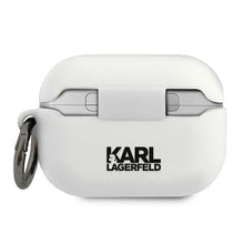 Заредете изображение във визуализатора на галерията – Оригинален калъф KARL LAGERFELD за KLACAPSILCHWH for Apple Airpods Pro бял
