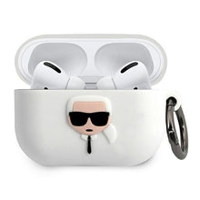 Заредете изображение във визуализатора на галерията – Оригинален калъф KARL LAGERFELD за APPLE Airpods Pro KLACAPSILGLWH бял

