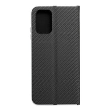 Заредете изображение във визуализатора на галерията – Калъф тип книга LUNA Carbon XIAOMI Redmi Note 10 / 10S черен
