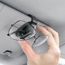 Заредете изображение във визуализатора на галерията – Baseus car holder for eyewear clamping leather platnium black acyjn-b01
