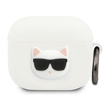 Заредете изображение във визуализатора на галерията – Оригинален калъф KARL LAGERFELD за APPLE Airpods 3 KLACA3SILCHWH бял
