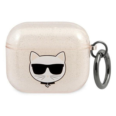 Оригинален калъф KARL LAGERFELD за APPLE Airpods 3 KLA3UCHGD златист + glitter