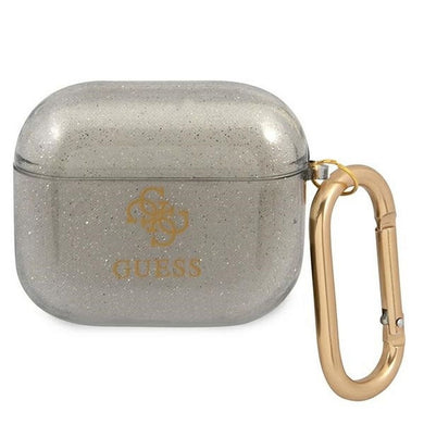 Оригинален гръб GUESS за APPLE AirPods 3 GUA3UCG4GK (Glitter Collection) черен