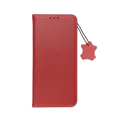 SMART PRO Book Гръб LEATHER за SAMSUNG S22 Ultra наситено червен