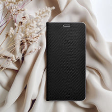 Заредете изображение във визуализатора на галерията – Калъф тип книга LUNA Carbon XIAOMI Redmi Note 11 Pro / 11 Pro 5G черен
