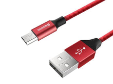 Заредете изображение във визуализатора на галерията – BASEUS кабел USB A към Lightning 2,4A Cafule CALKLF-A09 0,5 м червен черен
