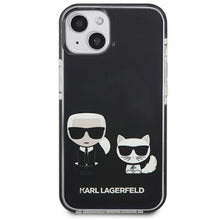 Заредете изображение във визуализатора на галерията – Оригинален гръб KARL LAGERFELD за IPHONE 13 Mini KLHCP13STPEKCK (K C Bodies) черен
