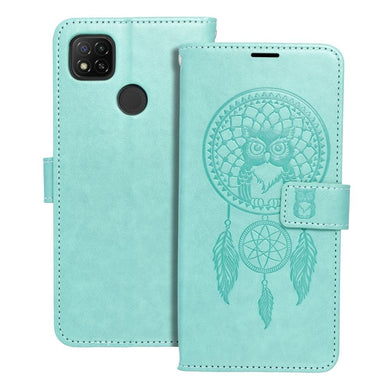 Калъф тип книга MEZZO за XIAOMI Redmi 9C / 9C NFC dreamcatcher зелен